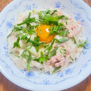 ホークで食べるそうめん